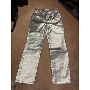 Ann Taylor Loft silver coated the straight jeans size 2/26